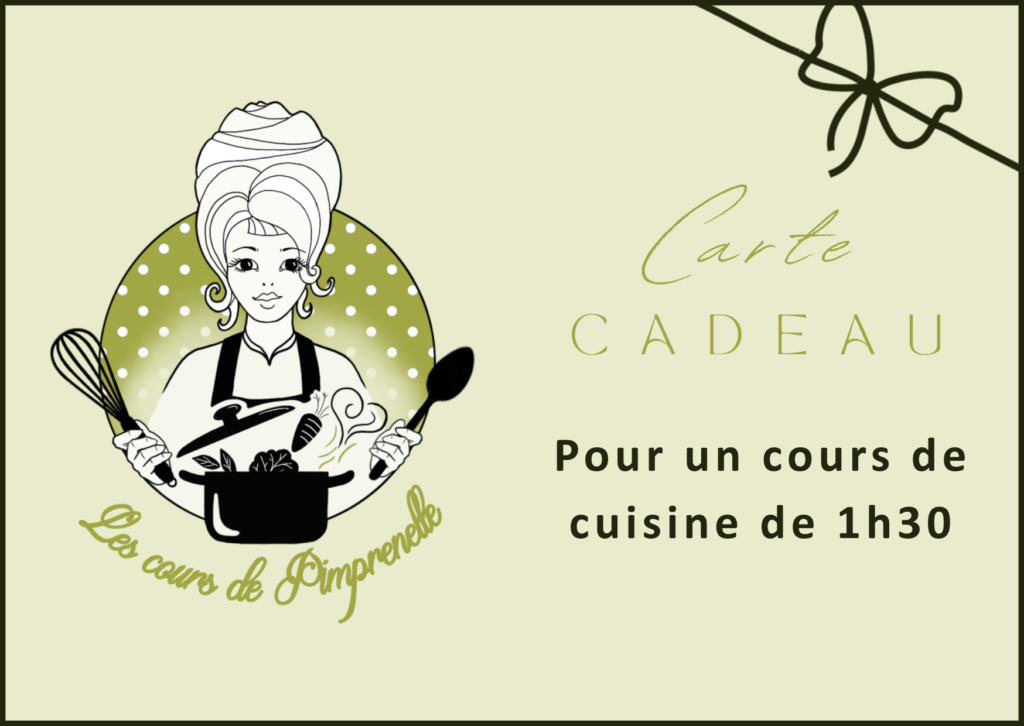 Cours de cuisine ou de pâtisserie 1h30 - 50€
